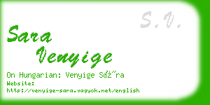 sara venyige business card